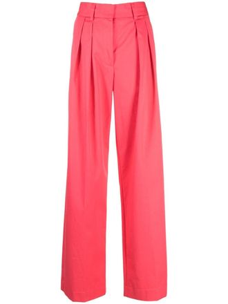 Forte_Forte pleated wide-leg trousers - women - Cotton - III - Pink
