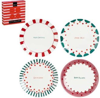 MiCa Decorations kerst-dinerbord Anna (4-delig)