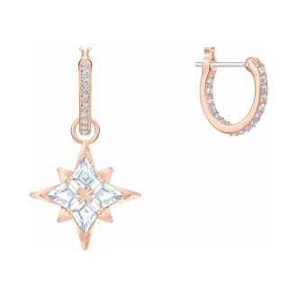 Swarovski Crystal Drop Oorbellen - Dames - Accessoires - Roze - Maat: ONE Size