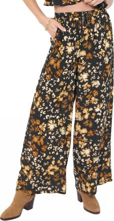 Sadie & Sage Relaxed Wide-Leg Pants In Brown Multi