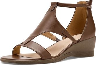 Journee Collection Trayle Womens Wedge Shoes Brown : 9.5 M, Faux Leather