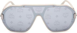 MCM Geometric Sunglasses in Sand/smoke Silver Mirror at Nordstrom