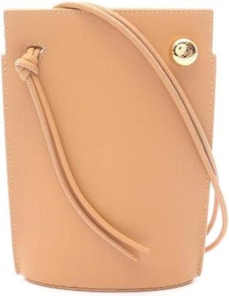 Loewe Pre-owned Bucket Bags, female, Beige, Size: ONE SIZE Pre-owned Pebble Dice Pocket Leather Shoulder Bag