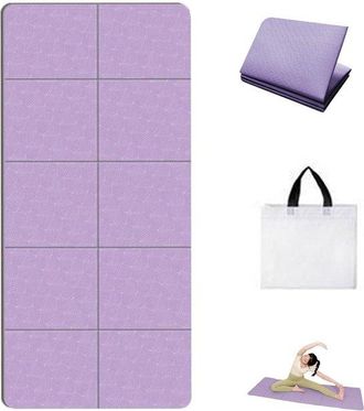 OEM Esterilla De Yoga Para Hombre Y Mujer, Plegable, Antideslizante Por Ambos Lados, 183 X 61 Cm, De Viaje, Color Rosa