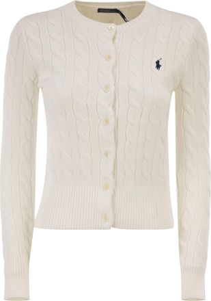 Polo Ralph Lauren kabelgebreid katoenen vest met ronde hals