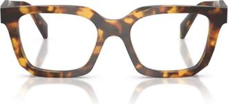 Prada Pr C08V Square Honey-Tortoiseshell Acetate Optical Frame