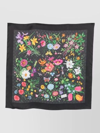 Gucci flora silk square foulard gg supreme