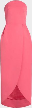 Oscar De La Renta Strapless Faille Tulip Gown