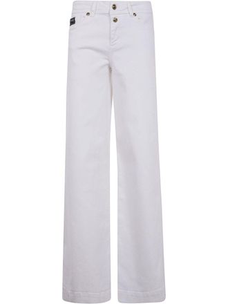 Versace Jeans Couture logo-lettering jeans - women - Elastane/Cotton - 28 - White