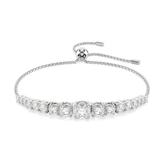 Swarovski Accessoires, Dames, Grijs, ONE Size, Zilveren Kristal Matrix Armband