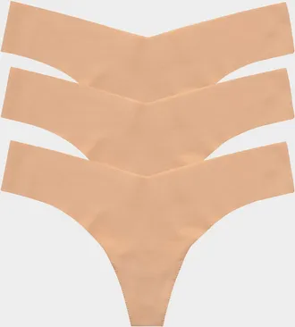 Commando Classic Low-Rise Microfiber Thongs, Pack of 3