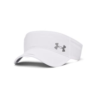 Under Armour Womens Launch Run Visor, White (100)/Reflective, One Size Fits Most