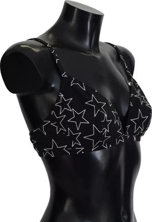 Dolce & Gabbana Black Millennials Star Non Wire Cotton Bra Womens Underwear