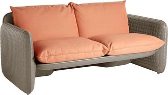 Slide Mara Sofa Grigio Argilla - Arancione Terra Originale Slide Di Design Per Giardino Esterno Interno Colorata Moderna Polietilene Made In Italy Sedia Sed