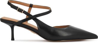 Kazar Slingback Pumps - Dames - Pumps - Zwart - 38 EU - Leer - Schoenen