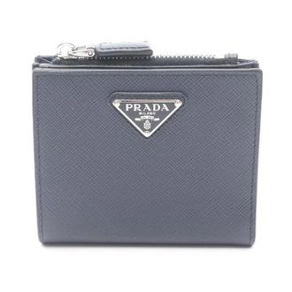 Prada Pre-owned Wallets, male, Blue, Size: ONE SIZE Pre-owned Saffiano Leather Wallet