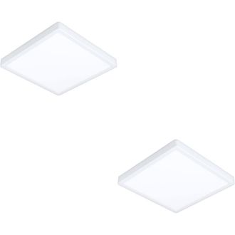 Loops 2 PACK Design White Square LED Ceiling Light for Contemporary Indoor