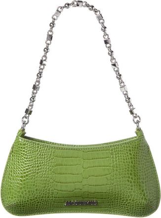 Jacquemus The Small Bisou Chain Croc-Embossed Leather Shoulder Bag