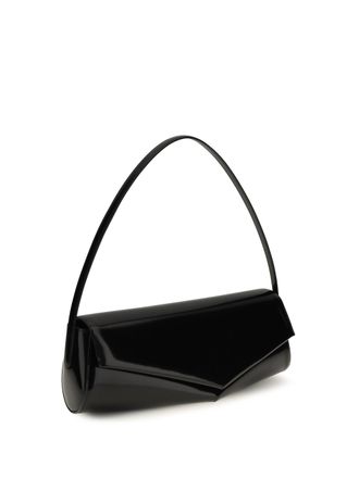 Jil Sander Kante Calfskin Leather Shoulder Bag - Black