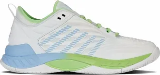 K-Swiss Womens Hypercourt Supreme 2 Tennis Shoe In Lucent White/dutch Canal/paradise Green