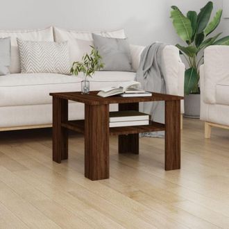 vidaXL Tavolino Salotto Rovere Marrone 60x60x42 cm Legno Multistrato - Vidaxl