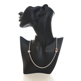 Herm&egrave;s Pre-owned Hermes Palladium Plated Buffalo Horn Swift Meli Melo Necklace Ladies WBHCULC1HNWEHK4D