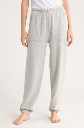 Lunya Silksweats Reversible Seamed Cotton & Silk Blend Sweatpants in Napping Dove Heather at Nordstrom, Size X-Large