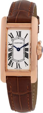 Cartier Pre-owned Cartier Tank Americaine Quartz Silver Dial Ladies Watch W2607456