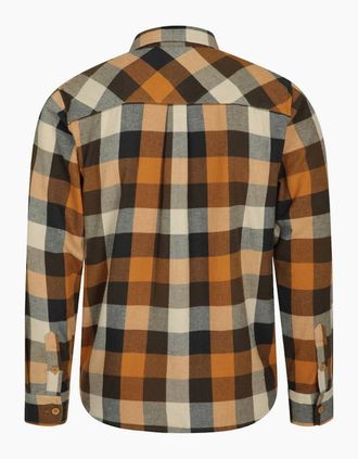 Mountain Warehouse Mens Mountain Warehouse Mens Trace Flannel Long-Sleeved Shirt - Red/Orange/Brown - Size: 46/Regular