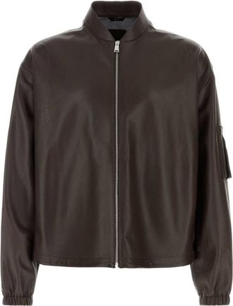 Fendi Dark Brown Bomber Jacket