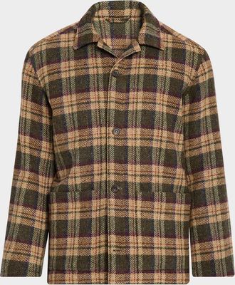 Anderson & Sheppard Men & apos;s Woollen Tartan Overshirt