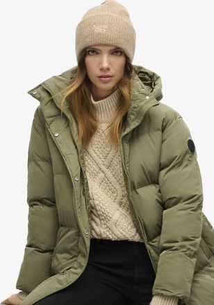 Superdry Beanie SUPERDRY SOFT RIB KNIT BEANIE HAT, Damen, braun (toasted coconut braun), Strick, Materialmix, unifarben, M&uuml;tzen Beanie