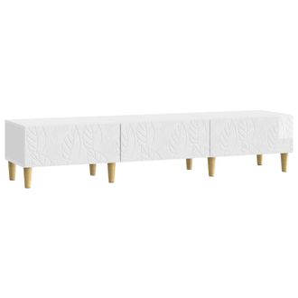 vidaXL Mueble De Tv 147 X 34,5 X 30 Cm Blanco Brillante Vidaxl