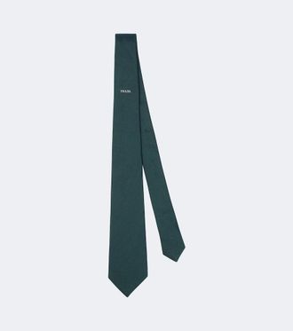 Prada Corbata de seda con logo