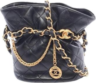 Chanel Pre-owned Matelasse Lambskin Bucket Bag - Pre-owned - Mujer - Negro - ONE SIZE