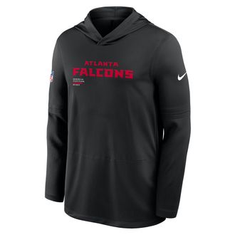 Nike Atlanta Falcons Pure Fury Sideline Nike Mens Dri-FIT NFL Long-Sleeve Hooded Top in Black | 03B900A96-P8B