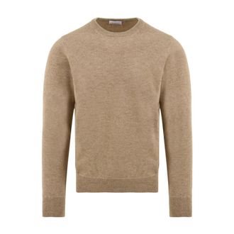Malo Cashmere Knitwear, male, Brown, M, Cashmere Crewneck