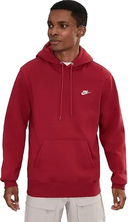 Nike Club Basketball Pullover Hoodie Mens Sweatshirt Team Crimson/Team Crimson/White : 2XL, Cotton/Polyester