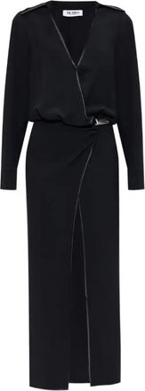 The Attico Wrap Slit Dress - Womens - Viscose/Acrylic