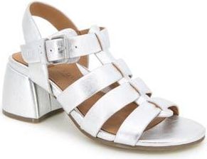 Gentle Souls Margarite Ankle Strap Sandal in Silver Leather at Nordstrom Rack, Size 6