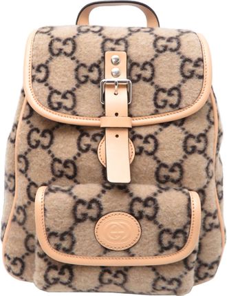 Gucci Beige Wool Backpack (Pre-Owned)