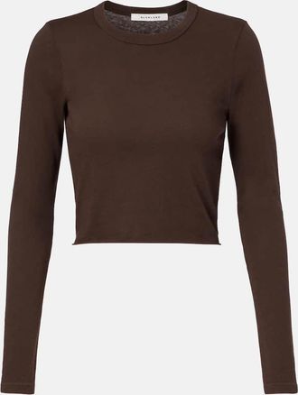 Slvrlake Denim Baby cropped cotton jersey T-shirt