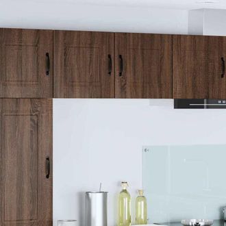 vidaXL vidaXL Pensile cucina con porta 2 pcs Rovere Marrone 40 x 31 x 40 cm