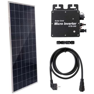 GreenIce Kit pannello portatile AS SOLAR 330W Tier 1 Policristallino / Microinverter / Spina di alimentazione