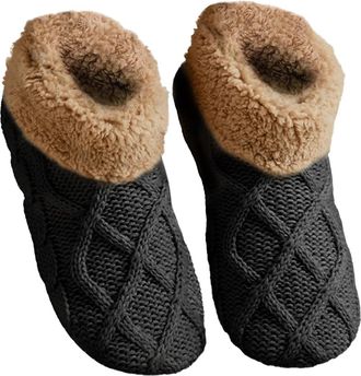 Generic Adult Non Slip Floor Socks With Warm And Soft Lining Winter Home Socks