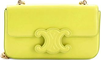 Celine Triomphe Chain Leather Small shoulder bag - Geel