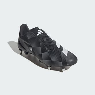 adidas adidas Performance Unisex Adizero RS15 Pro Soft Ground Rugby Boots - Black Leather - Size UK 13