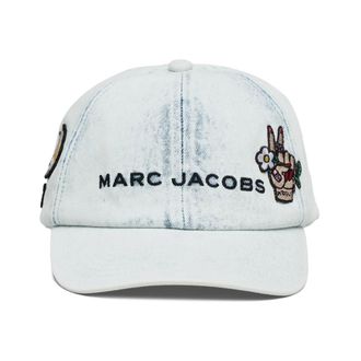 Marc Jacobs Tattoo Patch Denim Cap - female - Marc Jacobs - Hats & Caps - Blue - ONE SIZE - Accessories