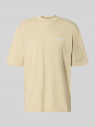 Pegador Oversized T-Shirt mit Logo-Stitching in Sand, Gr&ouml;&szlig;e XXL