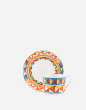 Dolce & Gabbana Fine Porcelain Tea Set - Tea Cups Multicolor Onesize